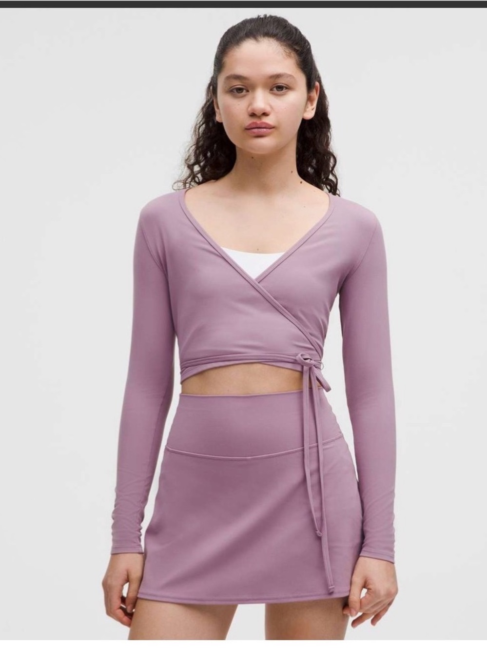 Lululemon Nulu Long-Sleeve Cropped Wrap - Lavender Lux - small